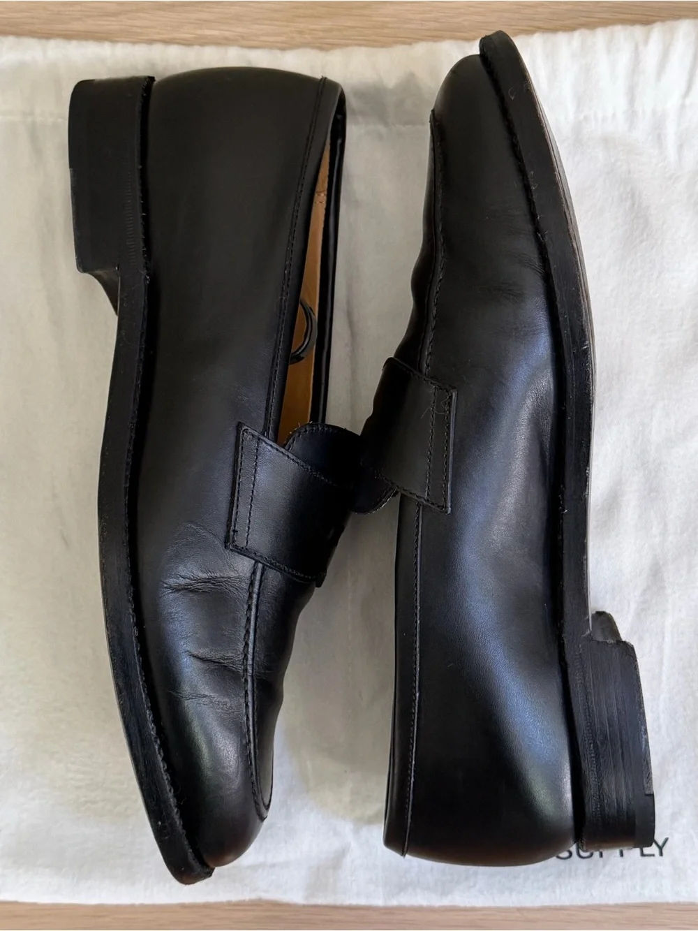 Suitsupply Black Leather Penny Loafer